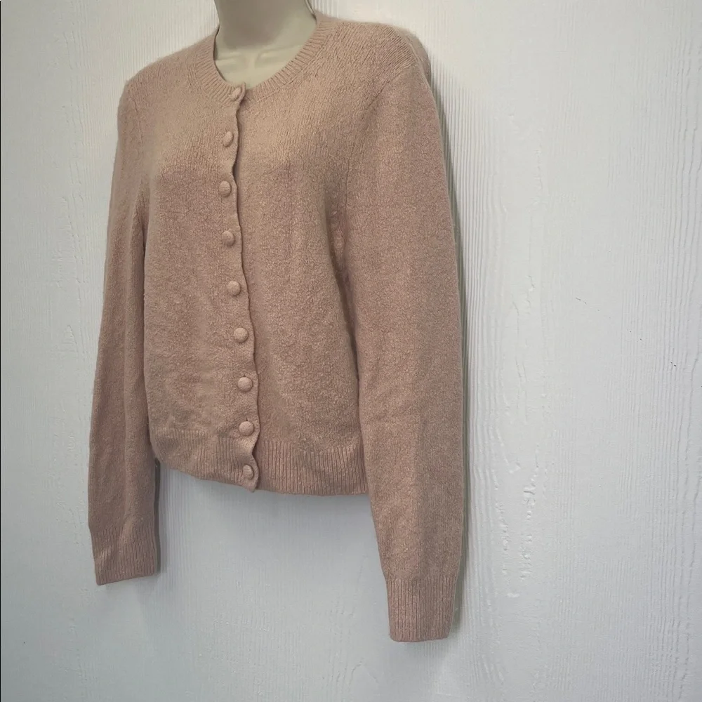 Madewell - Light Pink Button Down Long Sleeve Wool Blend Cardigan Size Medium